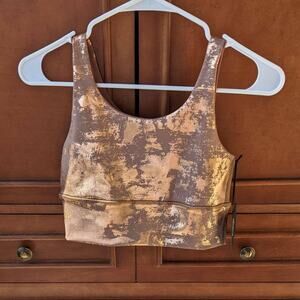 DYI Define Your Inspiration Womens S Small Elevate Open Back Metallic Sports Bra